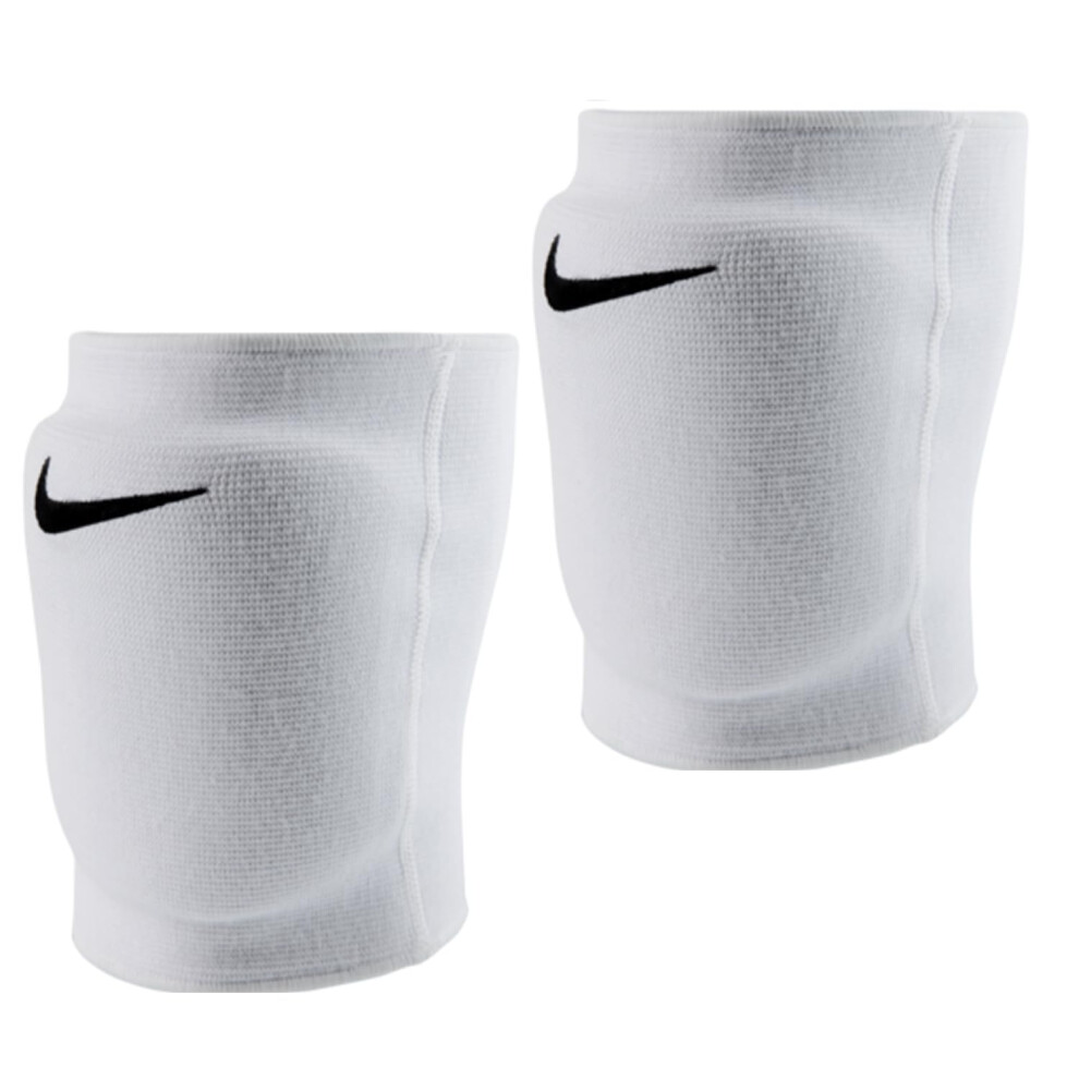 Nike Premium Dri-Fit Knee Pads (1 Pair)  Essential/Streak/Varsity  Cushioning/Sweat-wicking/Unisex (Essential White - M/L)