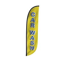 Lookourway Feather Flag Banner - 12 meter h?je reklameflag til udend?rs forretnings- og begivenhedsfremme - kun Swooper Flag - Car Wash Flags - C