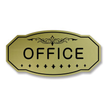 Signalétique Bureau Victorienne (Or Brossé) - Grand 5" x 10"