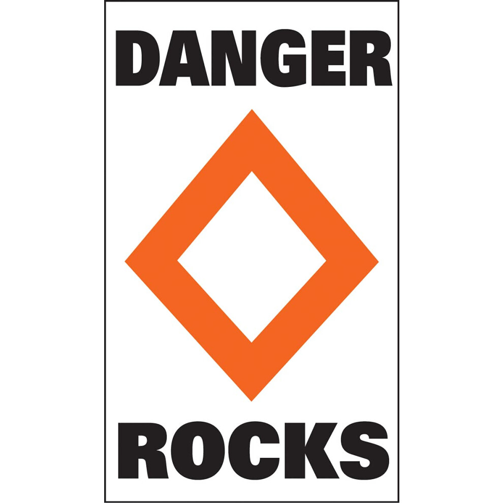 Taylor Made Products 46184 Sur-Mark Marker Buoy Label (Danger Rocks)  Orange & White