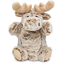 DolliBu Moose pluche handpop voor kinderen - Zacht pluche knuffeldier handpop speelgoed voor poppenshowspellen en poppentheaters voor kinderen Schatt