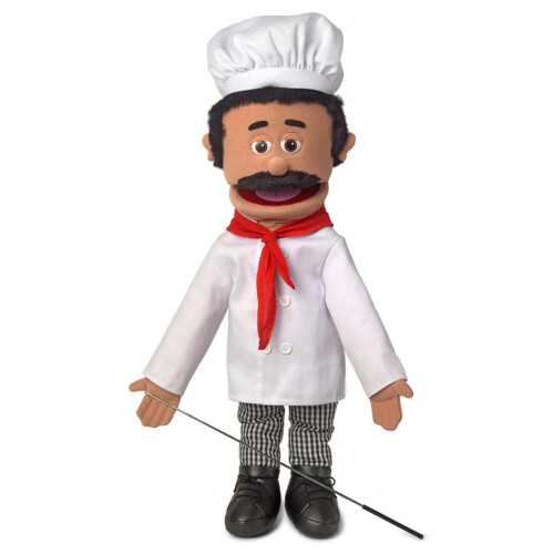 25"" Chef Luigi buiksprekerstijlpop met volledig lichaam