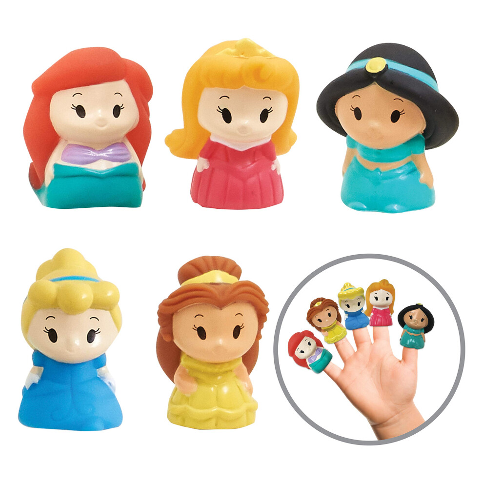 Disney Princess 5 Piece Finger Puppet Set - Party Favors  Educational  Bath Toys  Floating Pool Toys  Beach Toys  Finger Toys  Playtime