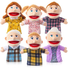 6 stuks familie handpoppen 12 inch grootouders moeder en vader broer en zus pluche handpop speelgoed rollenspel speelgoedpoppen voor kinderen verhale