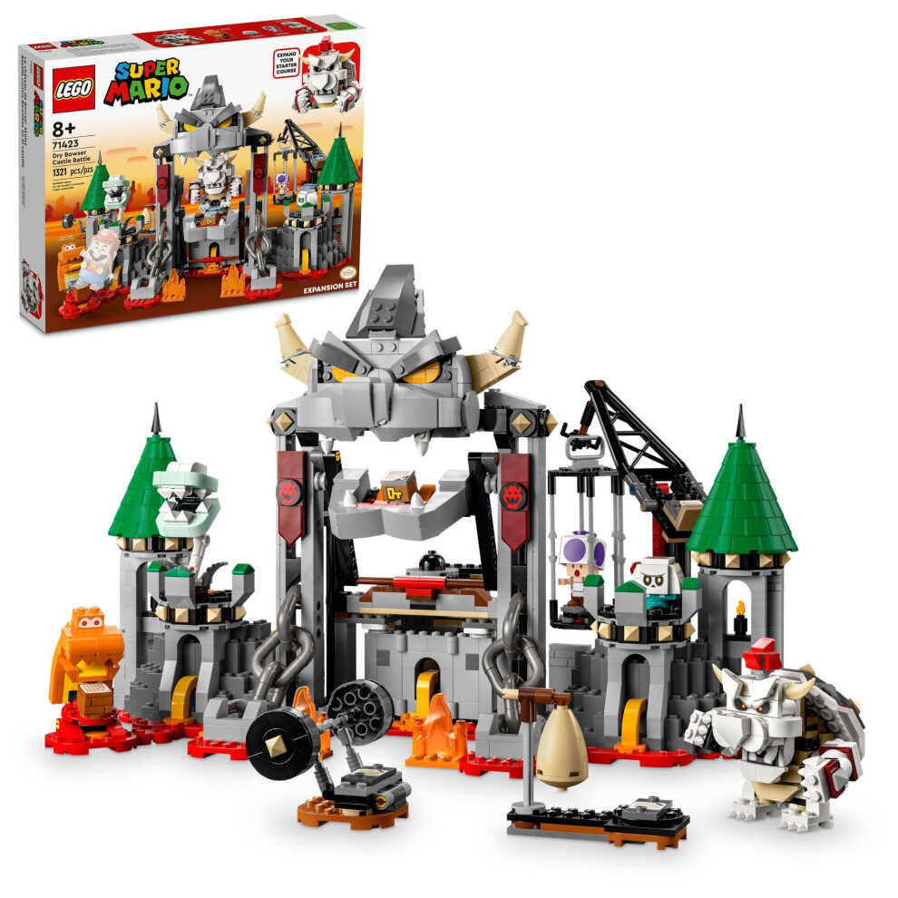 LEGO Super Mario Dry Bowser Castle Battle Expansion Set  Buildable Game with 5 Super Mario Figures  Collectible Playset to Combine with a St