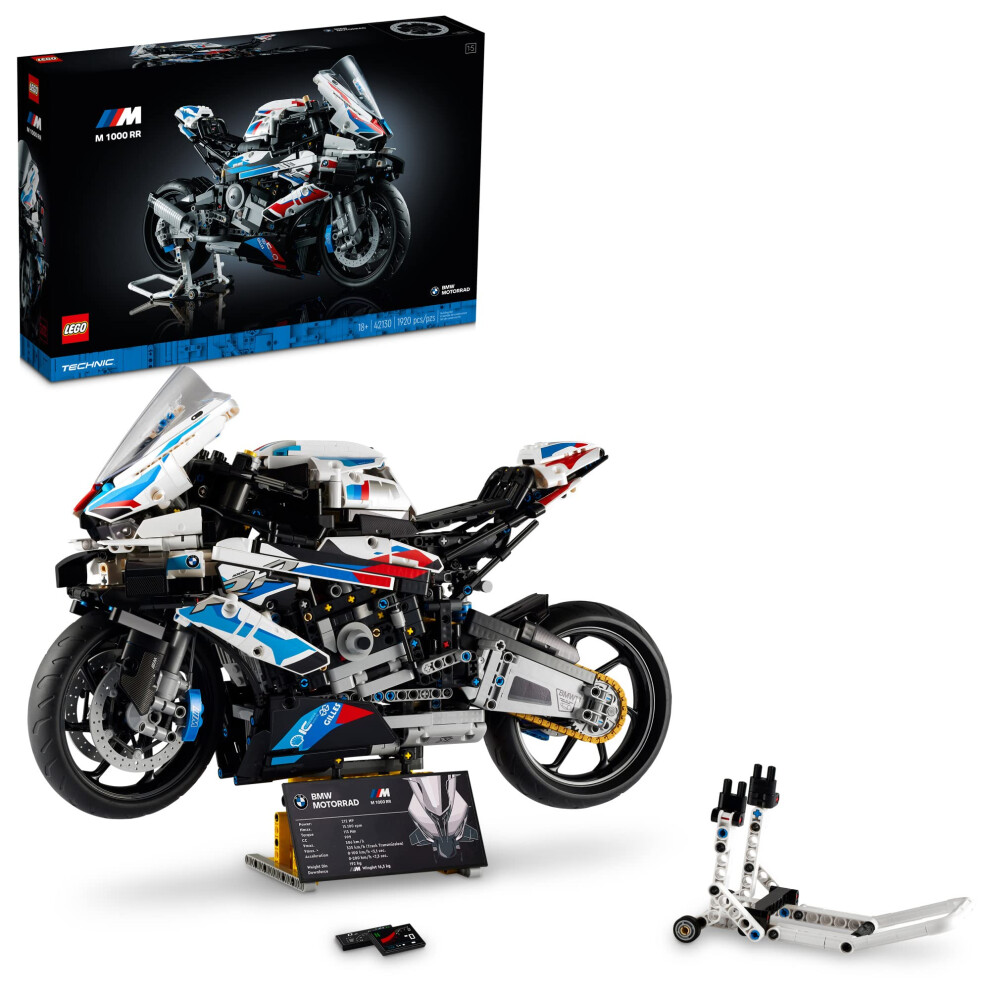 LEGO Technic BMW M 1000 RR 42130 Motorcycle Model Kit for Adults  Build and Display Motorcycle Set with Authentic Features  Motorcycle Gift