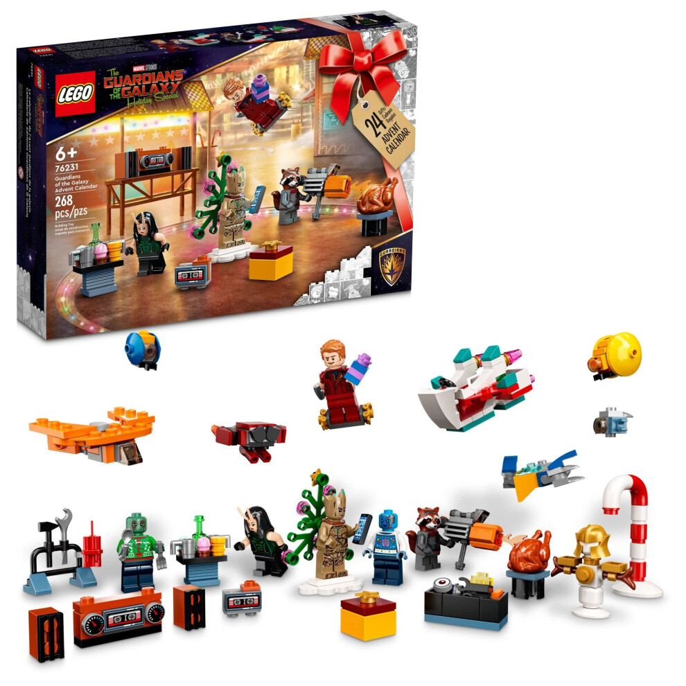 LEGO Marvel Studios Guardians of The Galaxy 2022 Advent Calendar 76231 Building Toy Set and Minifigures for Kids  Boys and Girls  Ages 6+ (2