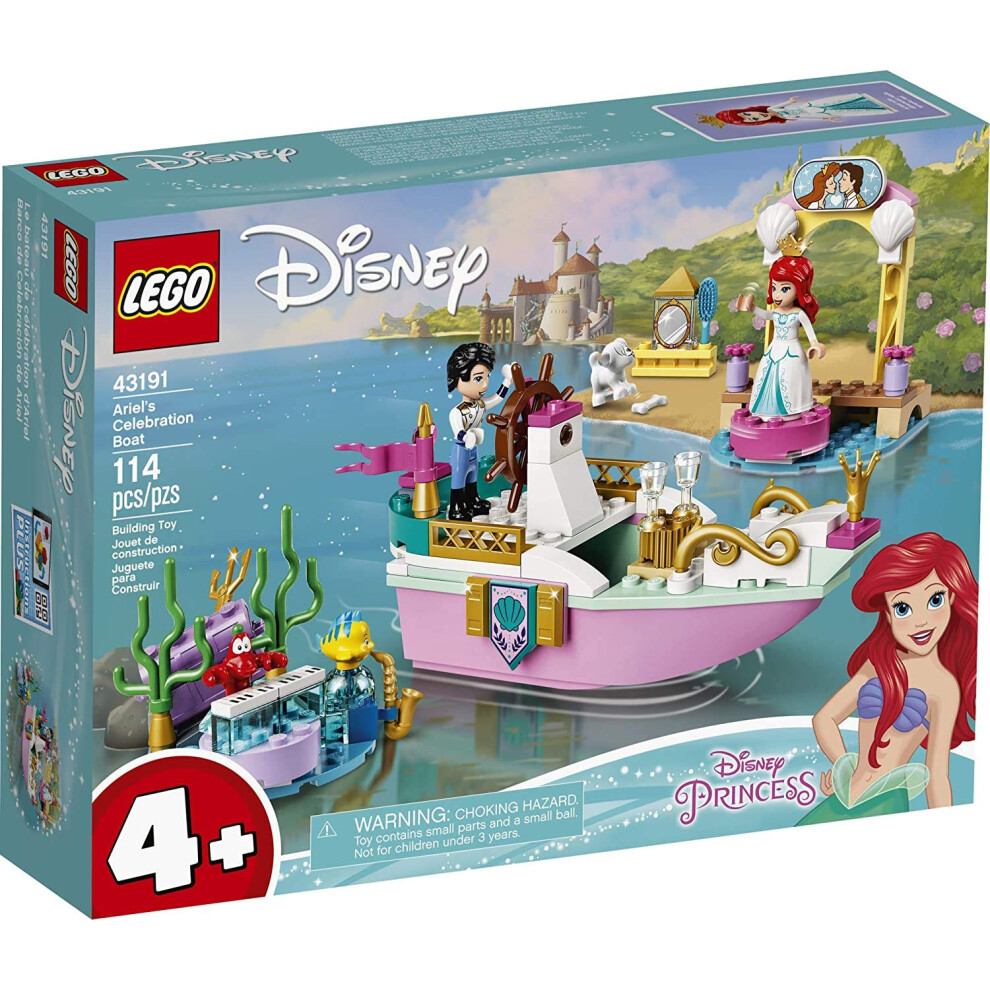 LEGO Disney Ariels Celebration Boat 43191; Creative Building Kit That Makes a Fun Gift for Kids  New 2021 (114 Pieces)