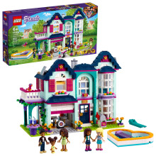 LEGO Friends Andrea's Family House 41449 Zestaw budowlany; Mini-Doll Playset to swietny prezent dla kreatywnych 6-letnich dzieci Nowe 2021 (802 s