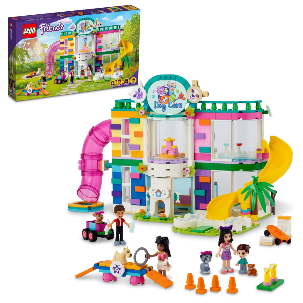 LEGO Friends Pet Day-Care Center 41718 Building Toy Set for Kids  Girls  and Boys Ages 7+ (593 Pieces)