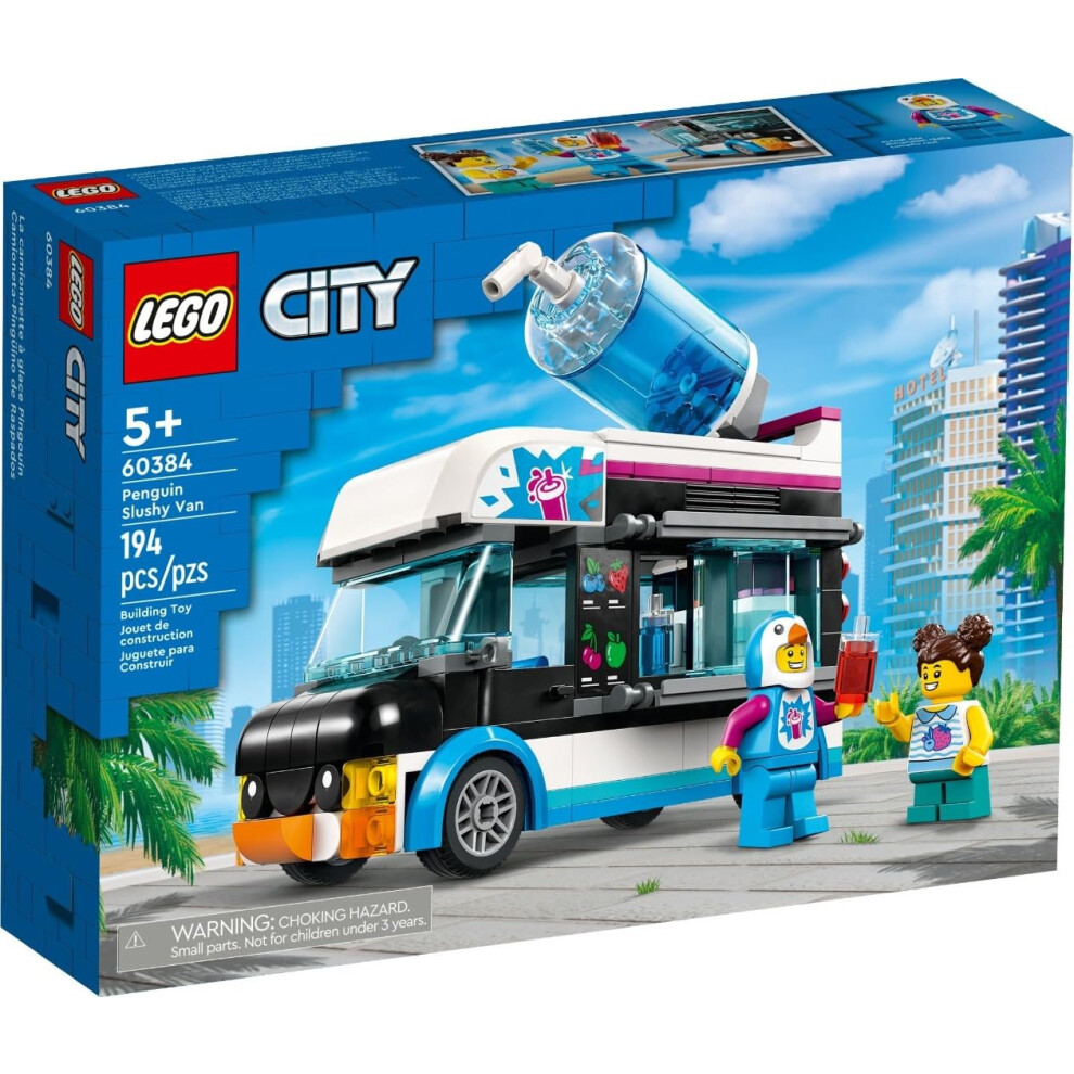 LEGO City 60384 Penguin Frozen Drink Car  Toy Blocks  Present  City Making  Vehicles  Glue  Boys  Girls  Ages 5 and Up