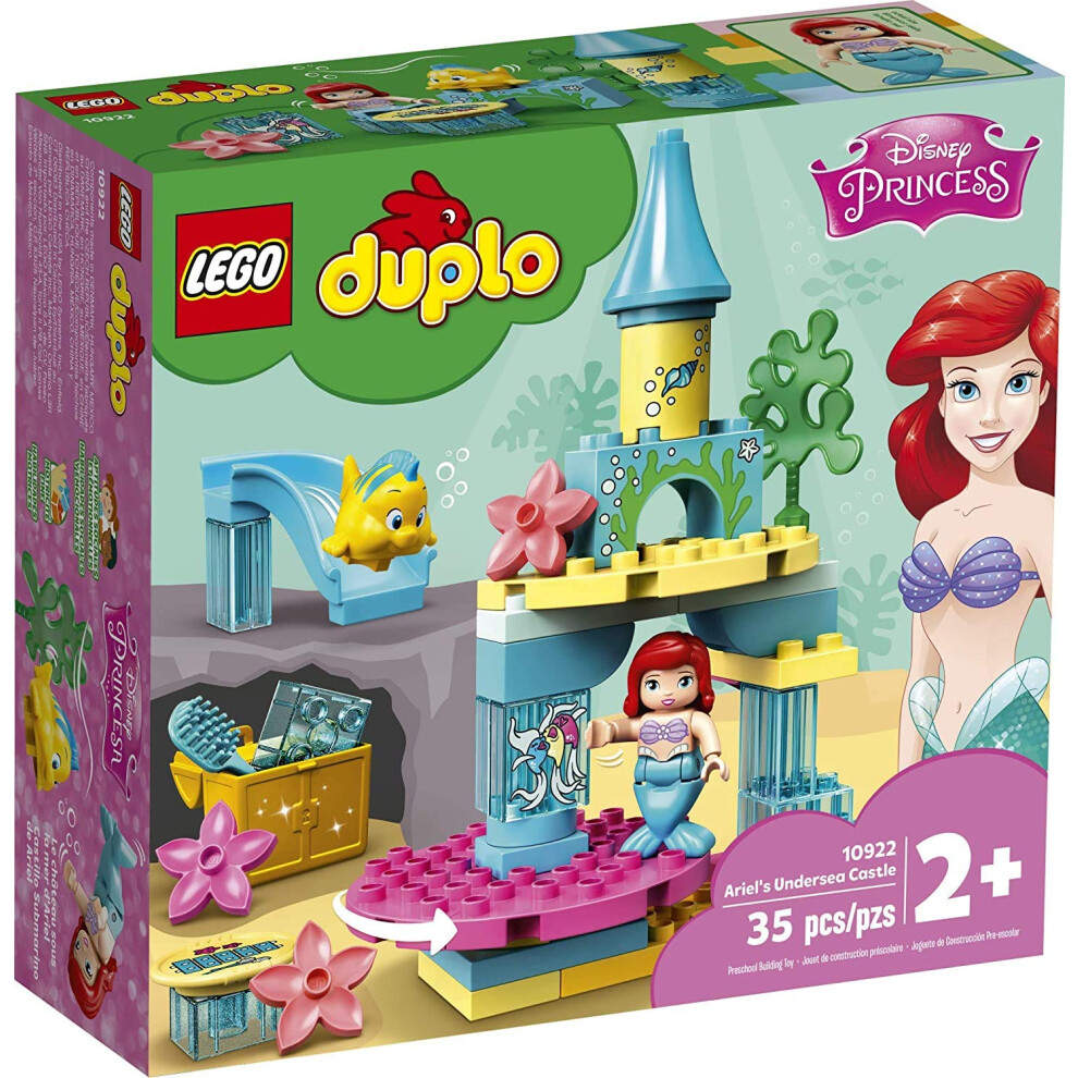 LEGO DUPLO Disney Ariel's Undersea Castle 10922 Imaginative Building Toy for Kids; Ariel and Flounders Princess Castle Playset Under The Sea