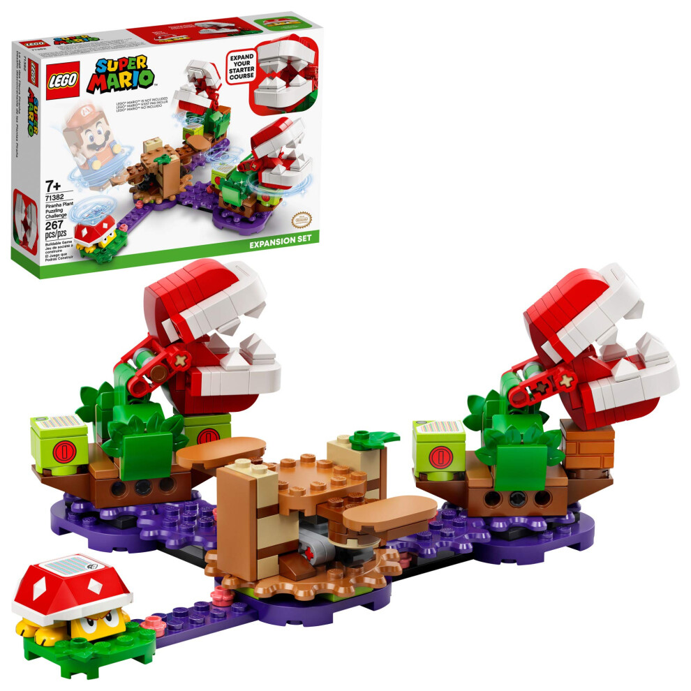 LEGO Super Mario Piranha Plant Puzzling Challenge Expansion Set 71382 Building Kit; Unique Toy for Creative Kids  New 2021 (267 Pieces)