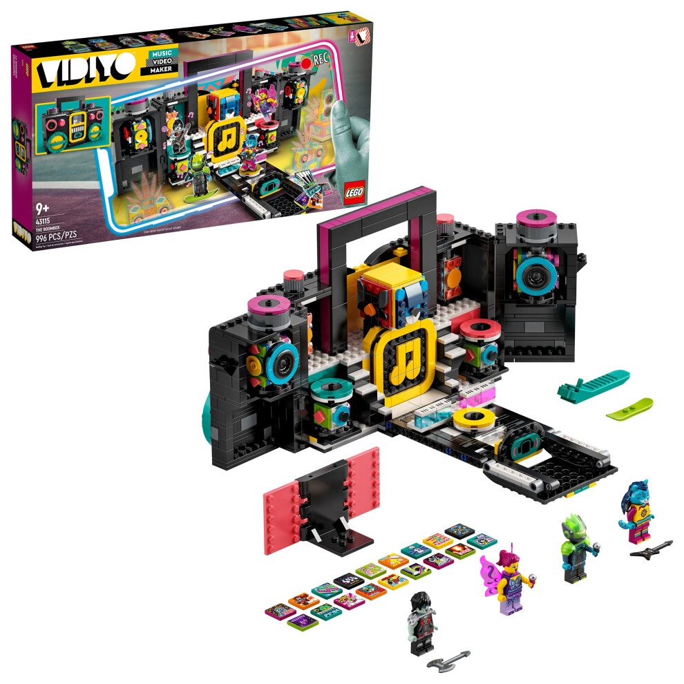 LEGO VIDIYO The Boombox 43115 Building Kit Toy; Inspire Kids to Direct and Star in Their Own Music Videos; New 2021 (996 Pieces)