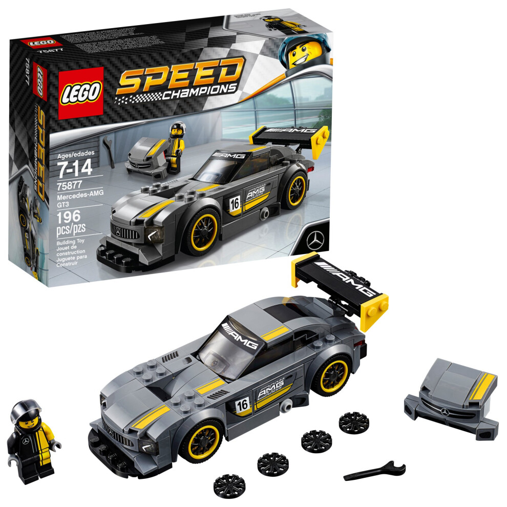 LEGO Speed Champions 6175226 Mercedes-Amg Gt3 75877 Building Kit (196 Piece)  Multi