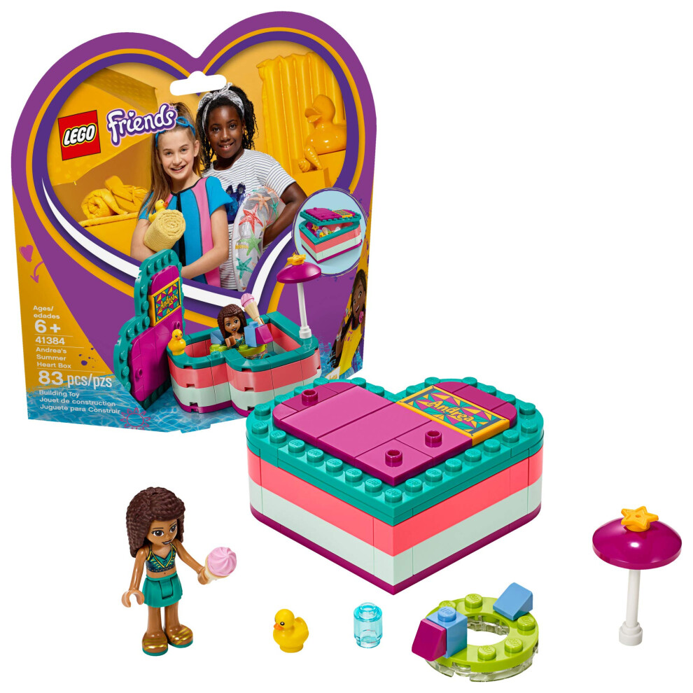 LEGO Friends Andreas Summer Heart Box 41384 Building Kit  New 2019 (83 Pieces)