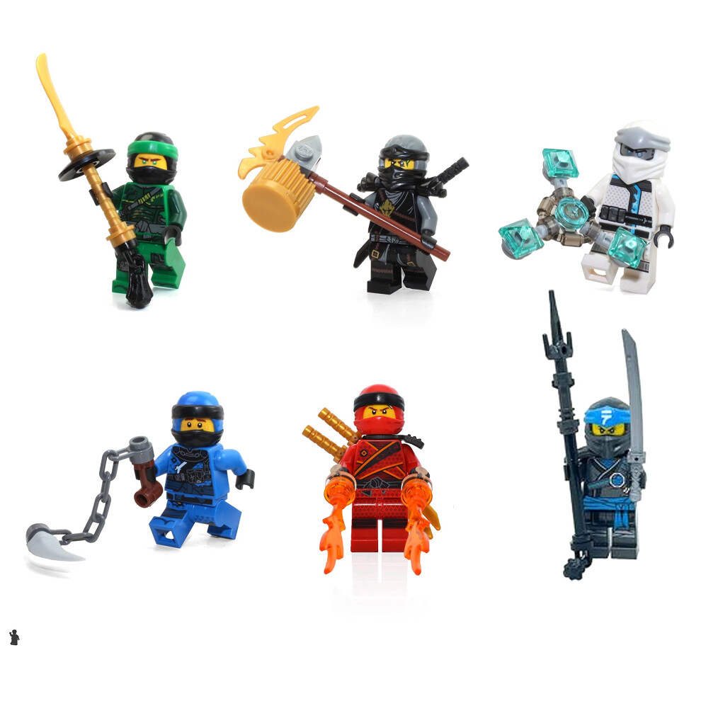 LEGO Ninjago Masters of Spinjitzu Combo Foil Pack - Set of 6 Minifigures (Lloyd  Jay  Cole  Zane  Kai  and Nya)