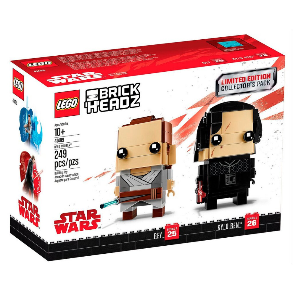 LEGO BrickHeadz Limited Edition Star Wars Rey and Kylo Ren Collectors Pack