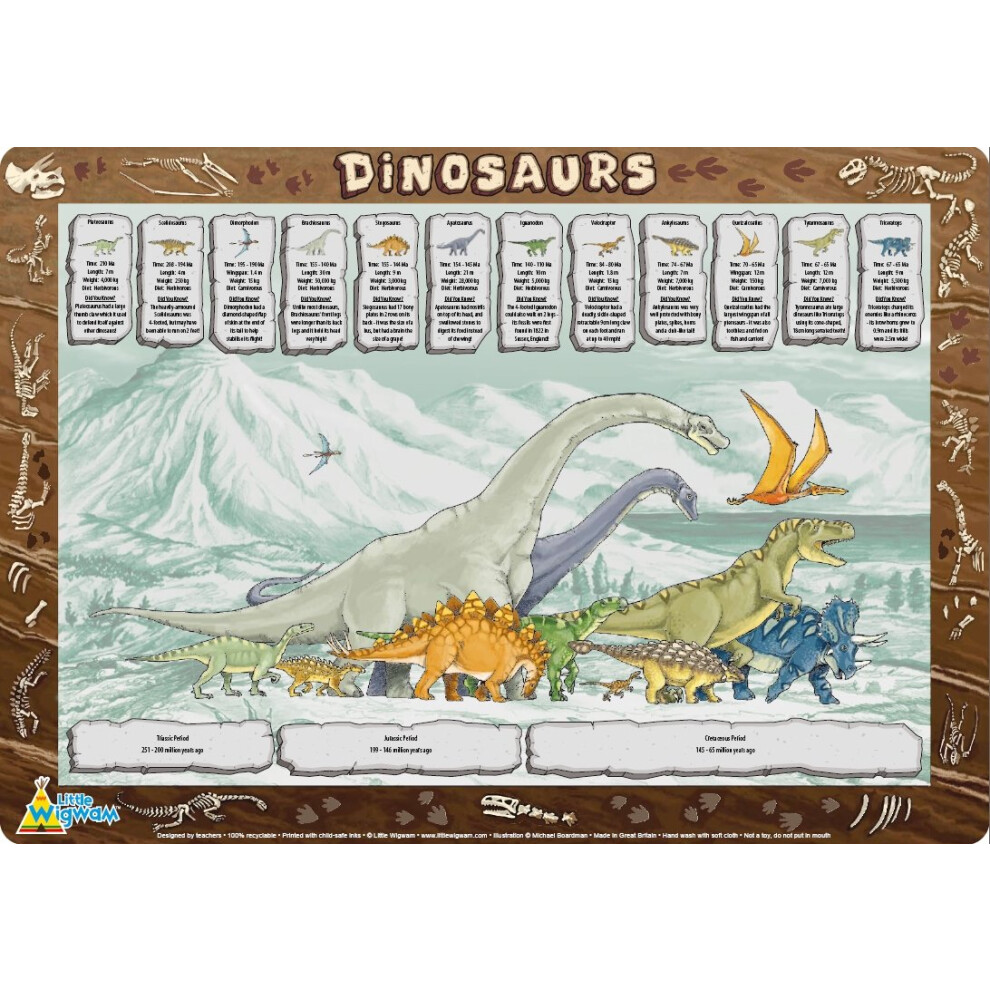 Dinosaurs Placemat Little Wigwam