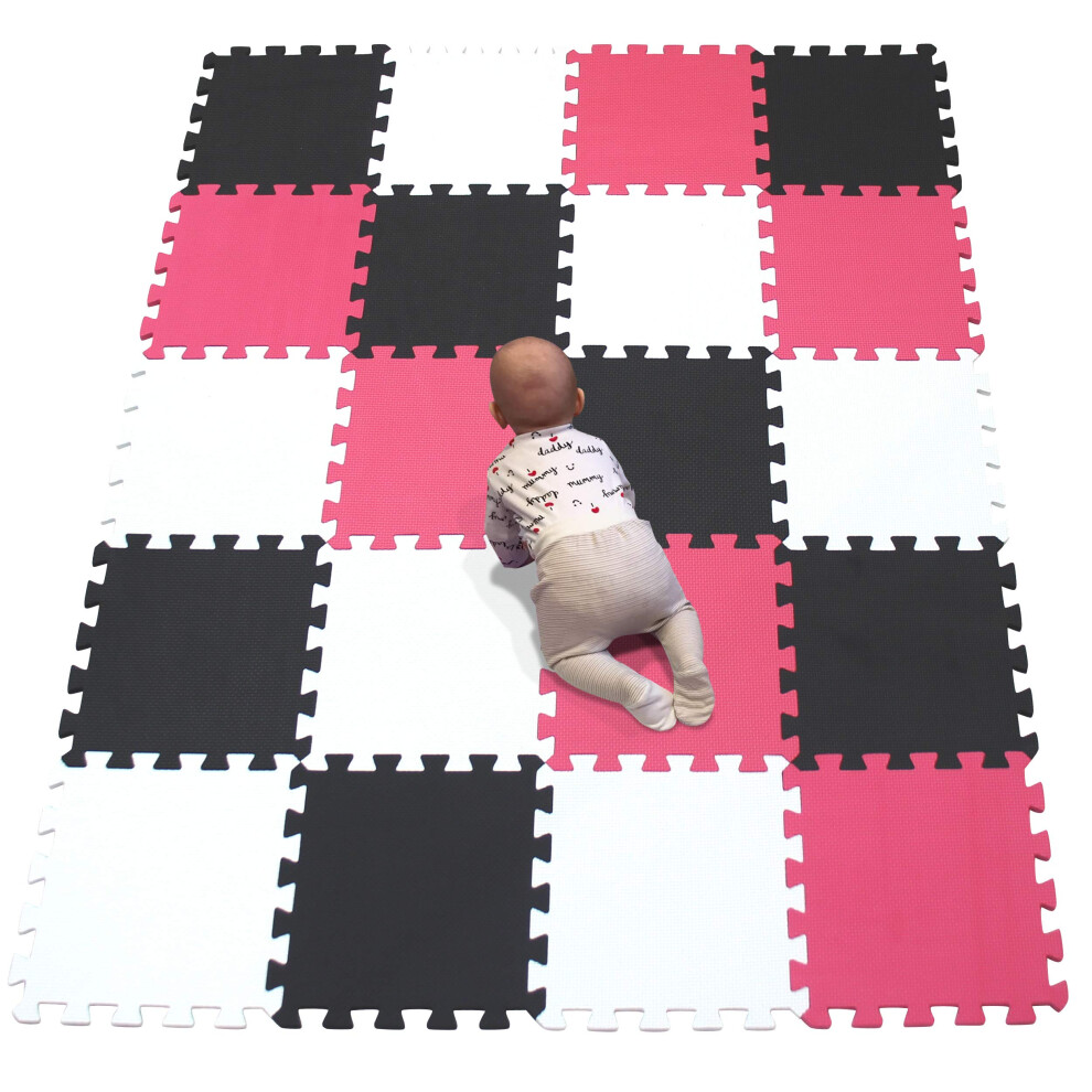 Yiminyuer 20 Tiles (30Cm?30Cm?1Cm Each Tile) Baby Soft Puzzle Play Mats Kids Thick Eva Foam Floor Toddlers & Children's Soft Interlocking