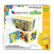 Createon Magna-Tiles Sesame Street Toys Magnetic Kids Building Toys från Sesame Street Books School Bus Magnet Tiles Education Toys For Ages 3 14