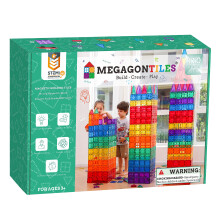 MEGAGONTILES 110PCS Premium Magnetic Tiles| Magnet Tiles| STEM AUTHENTICATED| Magnetic Tiles Kids|Magnetic Blocks|Magnet Tiles Set|Magnetic