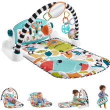 Fisher-Price Baby Playmat Glow and Grow Kick & Play Piano Gym Blue Musical Learning Toy with Developmental Activities for Newborns 0+ Months