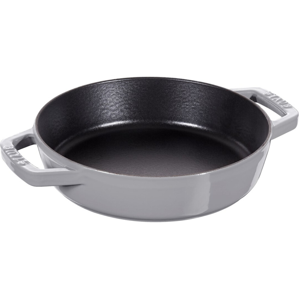 Staub Cast Iron Frying Pan with Two Handles - 20 cm, Graphite