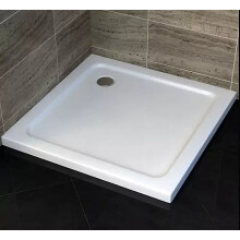 (900x900mm) Slimline Shower Tray Stone Square Rectangle for Shower Enclosures - FREE WASTE