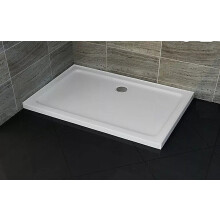(1400x700mm) Slimline Shower Tray Stone Square Rectangle for Shower Enclosures - FREE WASTE