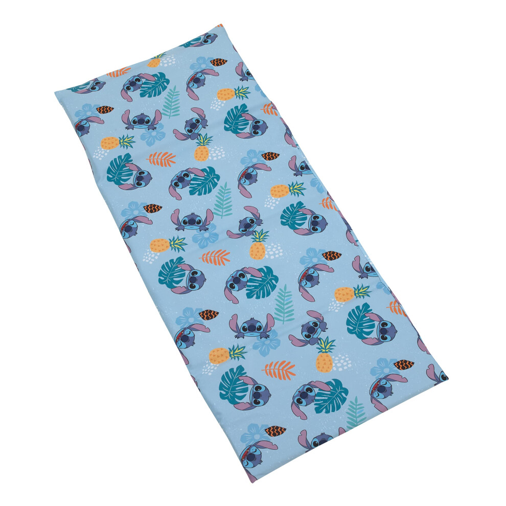 Disney Stitch Weird But Cute Blue  Teal and Coral Preschool Nap Pad Sheet