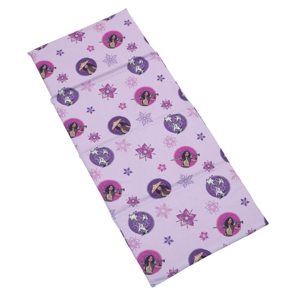 Disney Raya & The Last Dragon Mythic Pop with Ongis Lavender  Purple  & Magenta Flowers Preschool Nap Pad Sheet  Lavender  Purple  Magenta