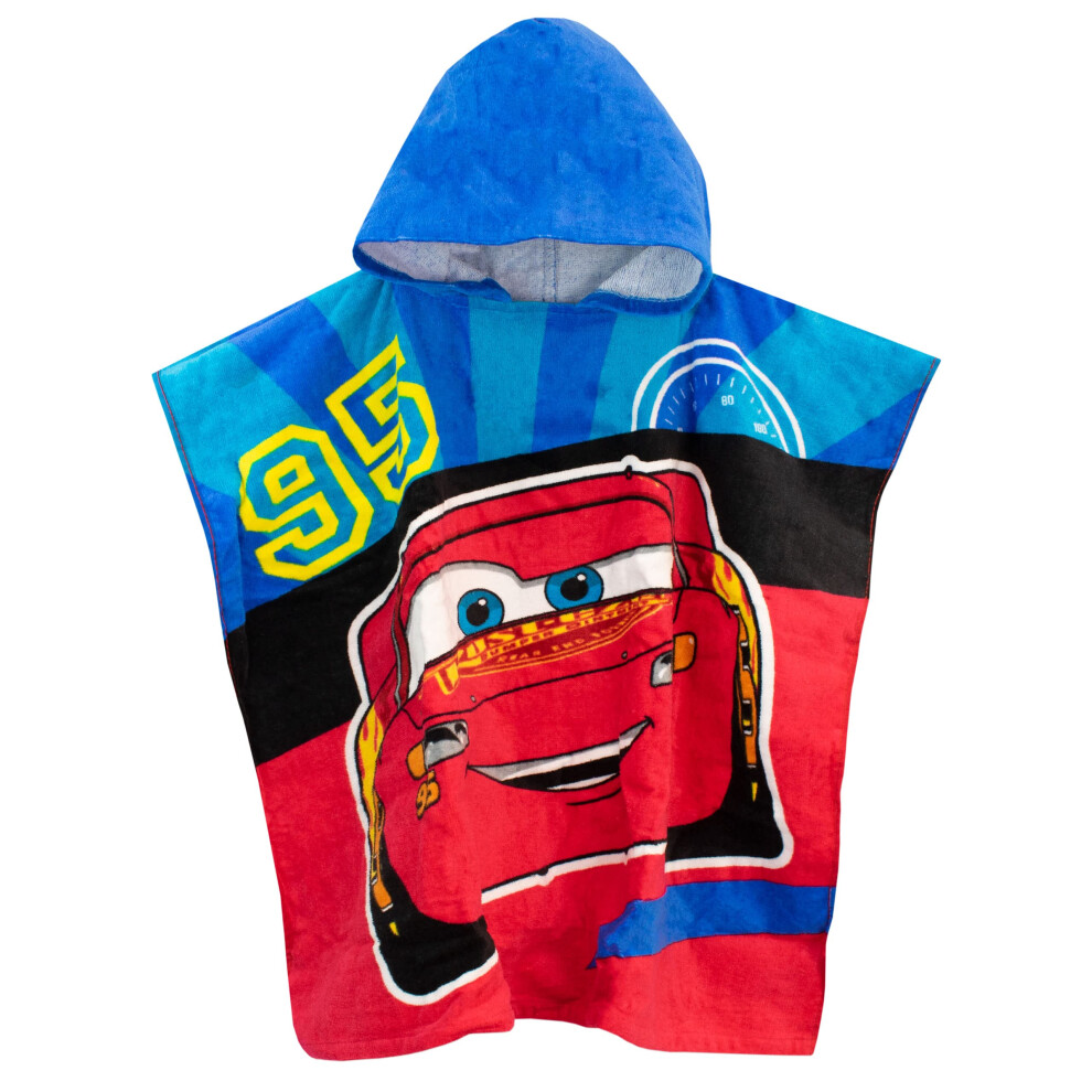 Disney Boys Poncho Cars Red One Size