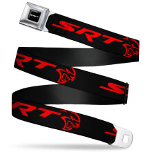 Buckle-Down Men's Standard Seatbelt Belt Viper SRT Hellcat Regular Multicolor 1.5"" Wide-24-38 Inches in Length