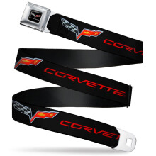 Buckle-Down unisex adult Buckle-down Seatbelt Corvette C6 Wc6008 Belt Multicolor 1.5 Wide 32-52 Long US