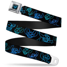 Buckle-Down Seatbelt Belt Lilo & Stitch Regular 1.5"" Wide - 24-38 Inches in Length