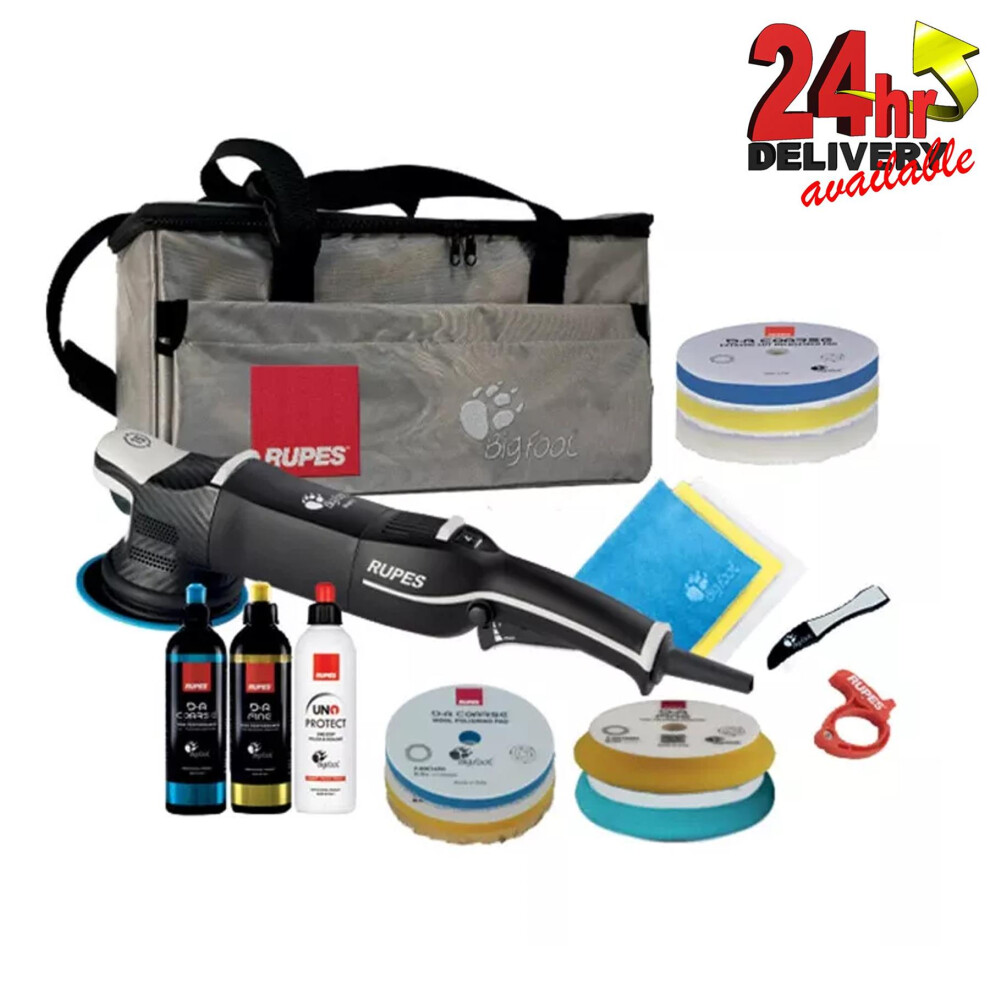 RUPES LHR15V BigFoot Random Orbital Electric Polisher Detailing Mop - LUX KIT