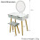 Dressing Table with LED Lights Mirror 5