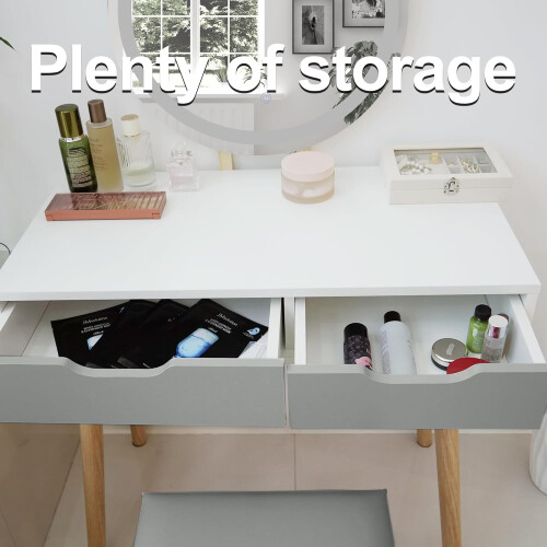Dressing Table with LED Lights Mirror 2