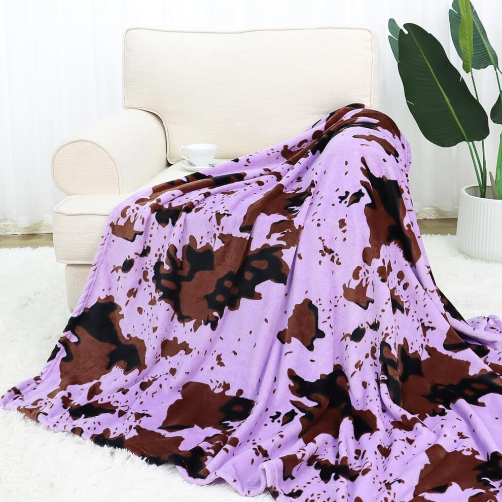 Dark Purple Throw Blanket Lightweight Soft Fleece Blanket Gifts for Women Girls Teenage Decorative Blanket for Bed Couch Travel Camping