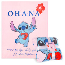 Disney Stitch Coperta Fleece Super Morbida 150 x 130 Accessori Letto Regali Baby Yoda (Stitch Rosa)