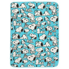 Silver Buffalo Peanuts Snoopy Multi Pose Pattern Fleece Throw 45"" x 60""