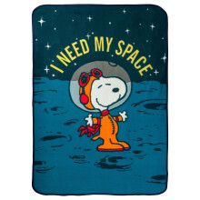 Silver Buffalo Peanuts Snoopy I Need My Space 45"" x 60"" Fleece Throw Blanket