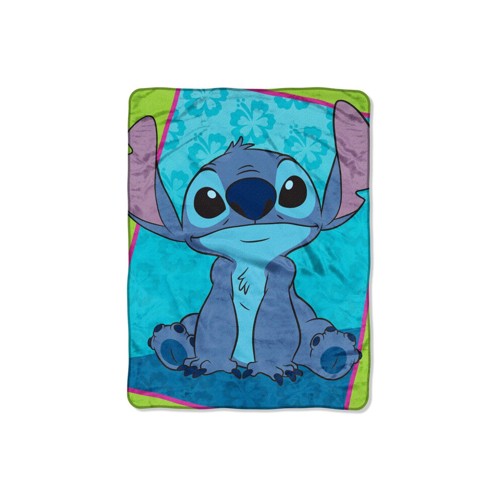 Disney's Lilo & Stitch  ""Bad But Cute"" Micro Raschel Throw Blanket  46"" x 60""  Multi Color