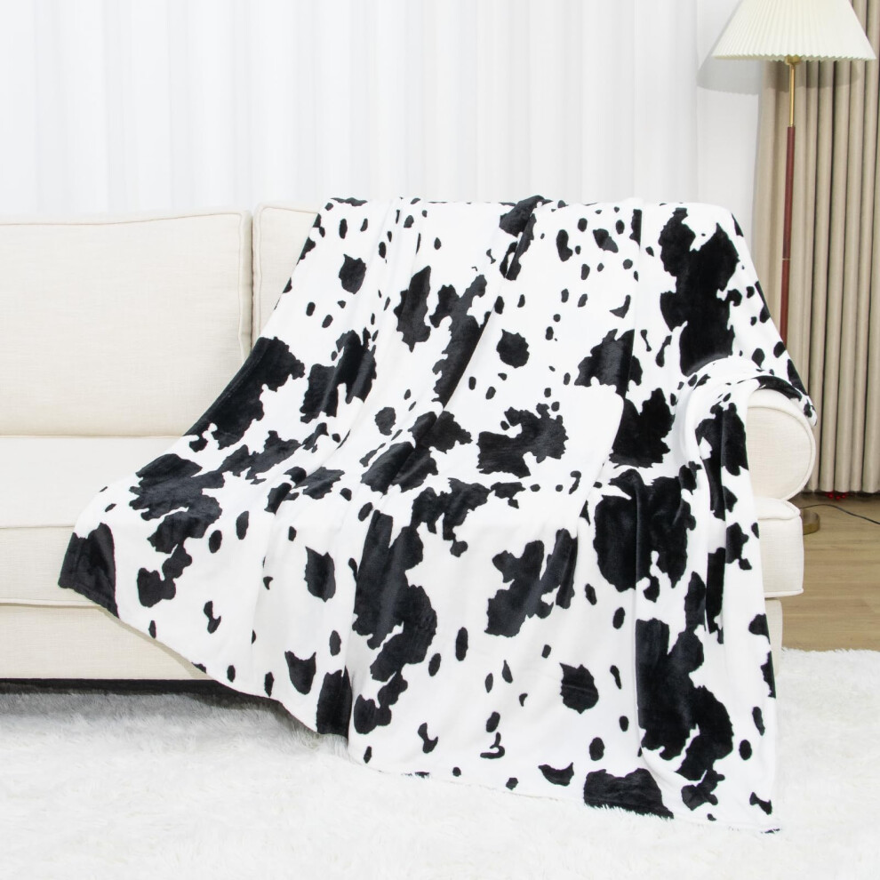 Soft Blanket Twin Size Black and White Blanket Fuzzy Cozy Bed Blankets and Throws Cute Lightweight Couch Blanket Stuff Decor for Home Bedroo