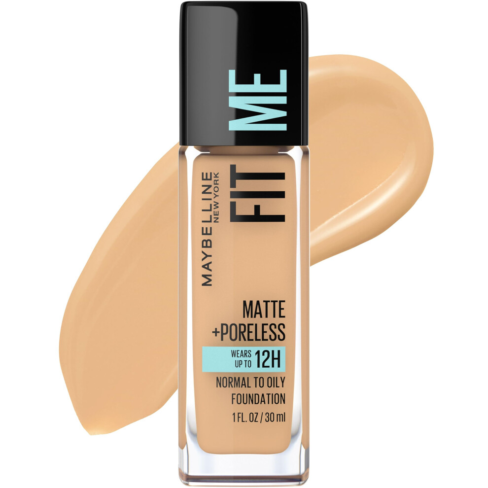 Maybelline Fit Me Matte + Poreless Liquid Oil-Free Foundation Makeup  Rich Tan  1 Count (Packaging May Vary)