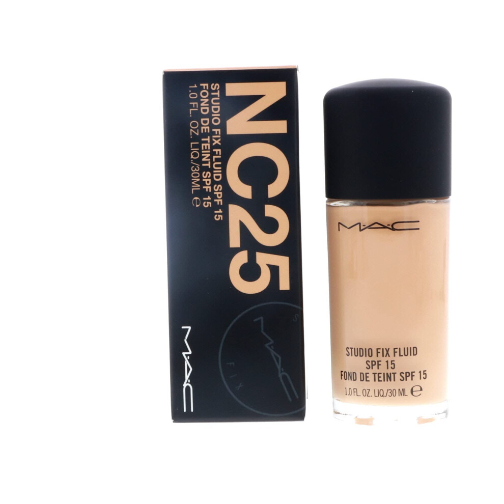 MAC- STUDIO FIX FLUID SPF15 FOUNDATION -LIQUID-30ML ""NC25"" BOXED