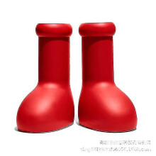 (Red-Kids, Size-31-35) Big Red Boots Astro Big Red Boots Rain Shoes Eva,1pair Rain Shoes For Kids And Adults