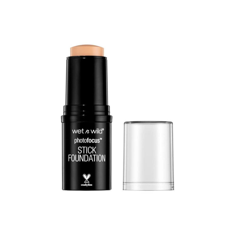 wet n wild Photo Focus Matte Foundation Stick Makeup  Shell Bisque | Vegan & Cruelty-Free