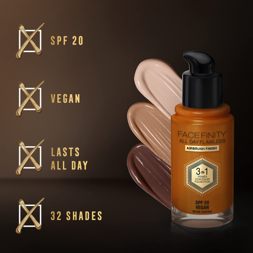 Max Factor Make-up - MAX FACTOR - Face Finity All Day Flawless - 30ml - Farbton 100 Sun Tan - Beige 2